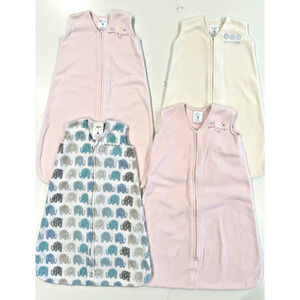 LOT OF 4 HALO SLEEP SACK Baby Size 0-6 and 6-12 Months Fleece Wearable Blanket